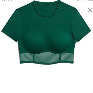 Ivypark x adidas corset crop top de-grassy green